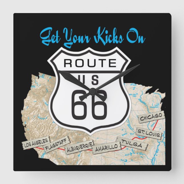 Get your kicks on rt 66 clock (Front)