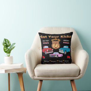 Get your kicks. Route 66  Cushion