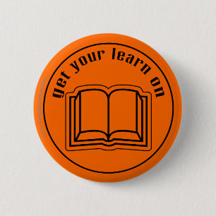 Get Your Learn On School Book 6 Cm Round Badge