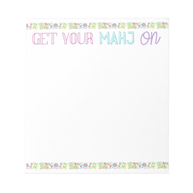 Get Your Mahj On Notepad (Front)