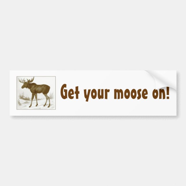 Get your moose on-bumper sticker (Front)
