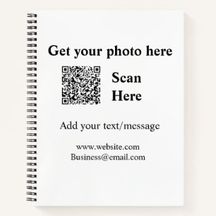 Get your photo scan QR add website email address d Notebook