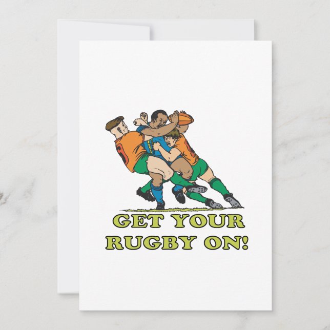Get Your Rugby On Invitation (Front)