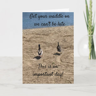 ***GET YOUR WADDLE ON*** DUCKS SAY "HAPPY BIRTHDAY CARD