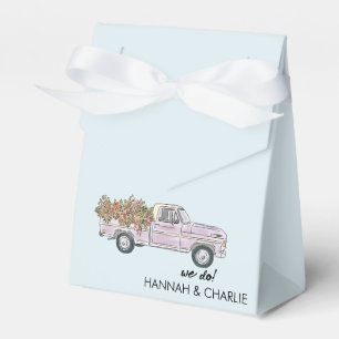 Getaway pick up truck  watercolor Wedding  Favour Box