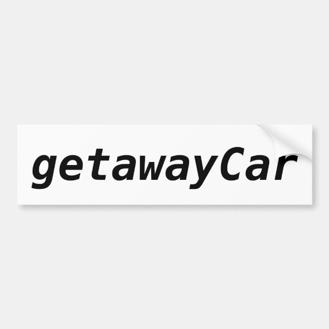getawayCar Bumper Sticker (Front)