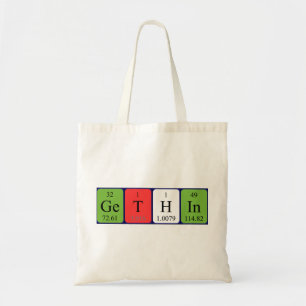 Gethin periodic table name tote bag