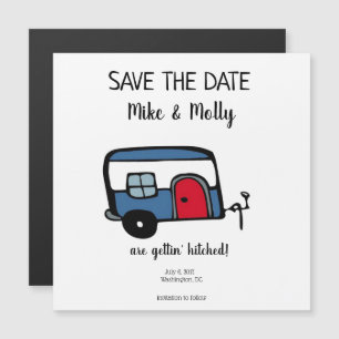 Gettin' Hitched Save the Date Magnetic Invitation