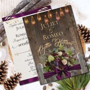 Gettin' Hitched Wildflowers & Ribbon - Plum