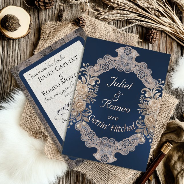 Gettin' Hitched Wood & Lace - Blue (Creator Uploaded)