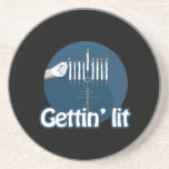 GETTIN LIT HANUKKAH COASTER<br><div class="desc">Designs & Apparel from LGBTshirts.com Browse 10, 000 Lesbian, Gay, Bisexual, Trans, Culture, Humour and Pride Products including T-shirts, Tanks, Hoodies, Stickers, Buttons, Mugs, Posters, Hats, Cards and Magnets. Everything from "GAY" TO "Z" SHOP NOW AT: http://www.LGBTshirts.com FIND US ON: THE WEB: http://www.LGBTshirts.com FACEBOOK: http://www.facebook.com/glbtshirts TWITTER: http://www.twitter.com/glbtshirts</div>