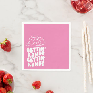 Gettin' Rowdy Country Bachelorette Party Napkin