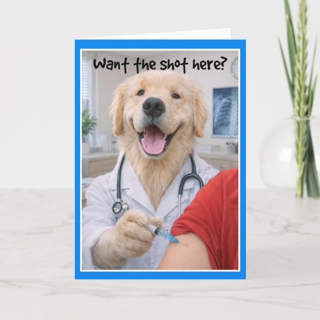 Getting a Shot Get Well card.  SHOA-1 Card (Front)