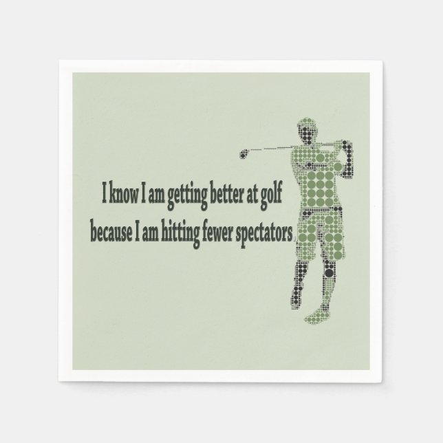 Getting Better at Golf Napkin (Front)