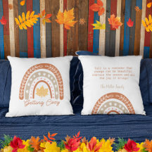 Getting Cosy Watercolor rainbow leave personalised