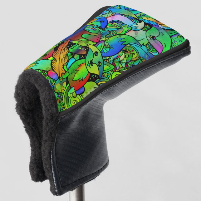 Getting Foxy Green Golf Head Cover (3/4 Front)