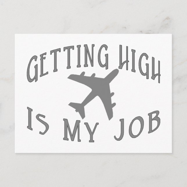 Getting High Airline Pilot Postcard (Front)