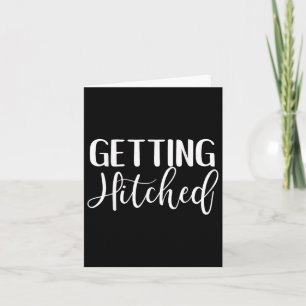 Getting Hitched Bride And Groom Fancy Wedding Gift Card