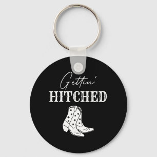 Getting Hitched Bride Western Cowgirls Bachelorett Key Ring