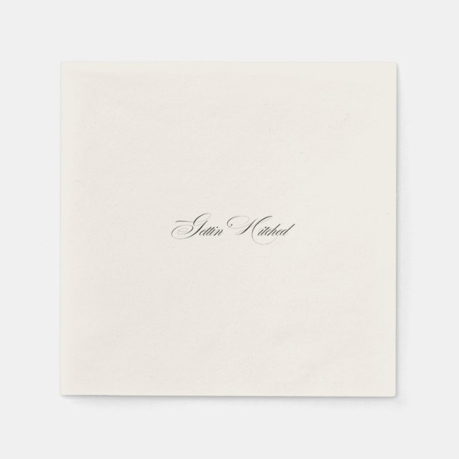 Getting Hitched Cocktail Napkins (Front)
