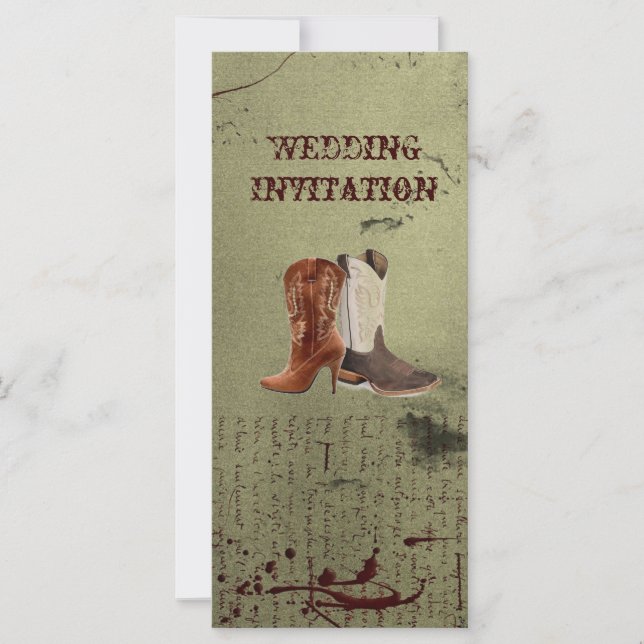 getting hitched western cowboy boots wedding (Front)
