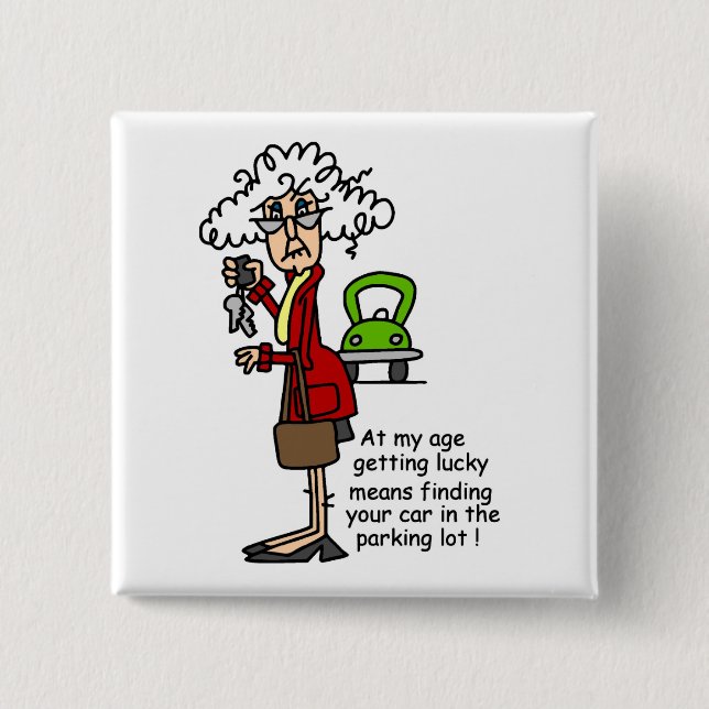 Getting Lucky Humour 15 Cm Square Badge (Front)