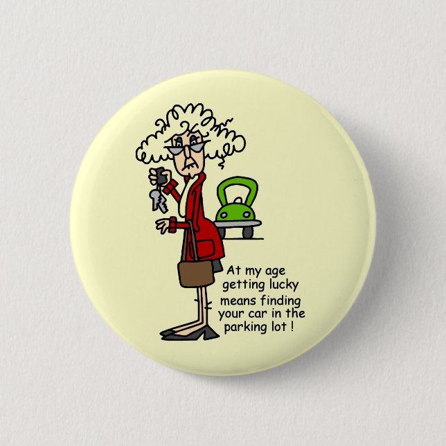 Getting Lucky Humour 6 Cm Round Badge (Front)