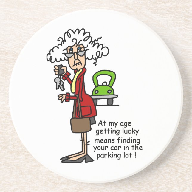 Getting Lucky Humour Coaster (Front)