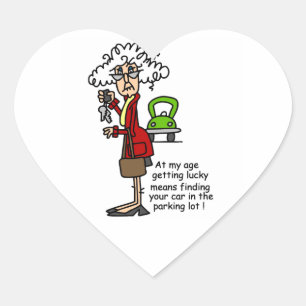 Getting Lucky Humour Heart Sticker