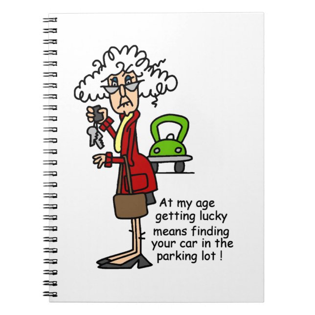 Getting Lucky Humour Spiral Notebook (Front)