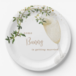 Getting Married Champagne Paper Plate