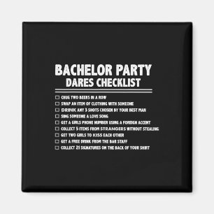 Getting Married Groom Funny Bachelor Checklist Par Magnet