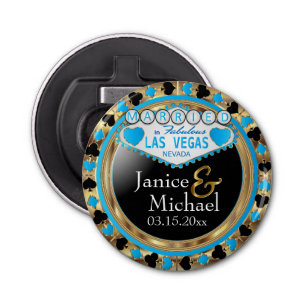 Getting Married in Las Vegas - Baby Blue Bottle Opener