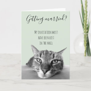Getting Married Marriage From Cat Humour Card