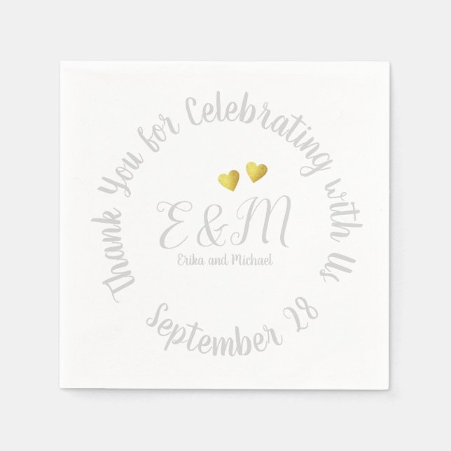 Getting Married Modern Circular Romantic Napkin (Front)