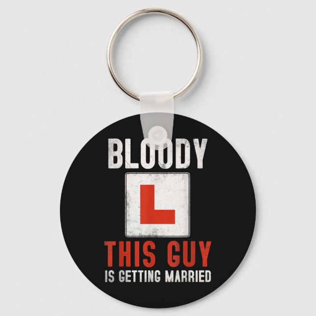 Getting Married Proposal Idea For Fiancé &amp; Men Key Ring (Front)