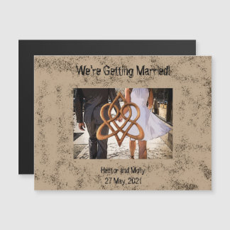 Getting Married Swinging Skirt Celtic Love Knot Magnetic Invitation