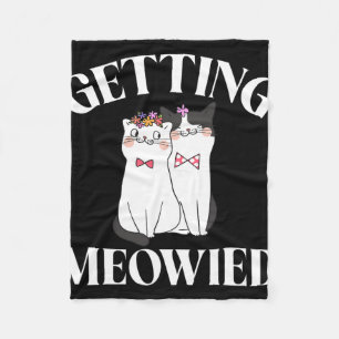 Getting Meowied Bride 1  Fleece Blanket