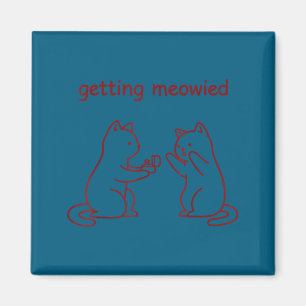 Getting meowied cat wedding engagement proposal  magnet
