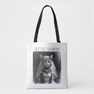 Getting Meowied – Funny Bachelorette Design Tote Bag