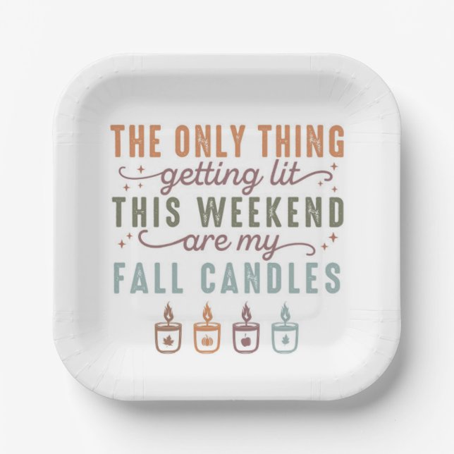 Getting My Fall Candles Paper Plate (Front)