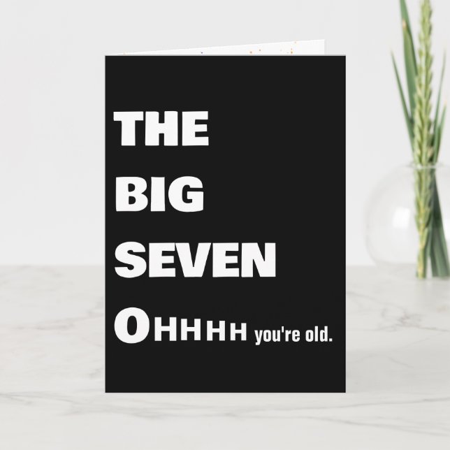 Getting Old 70th Birthday Humour  Card (Front)