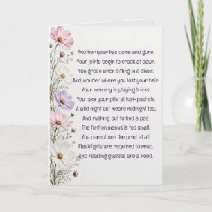 Getting Old Birthday Humour Poem Card