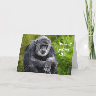 Getting Older Animal Grumpy Gorilla Birthday Card