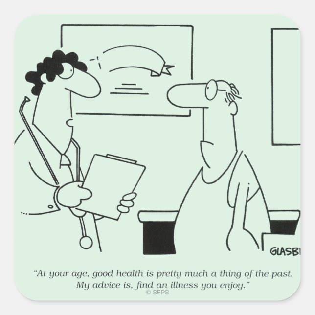 Getting Older Square Sticker (Front)