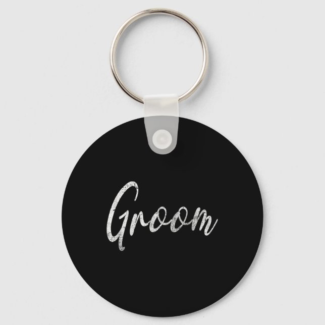 Getting Ready Bride Andgroom Wedding Gifts Groom F Key Ring (Front)