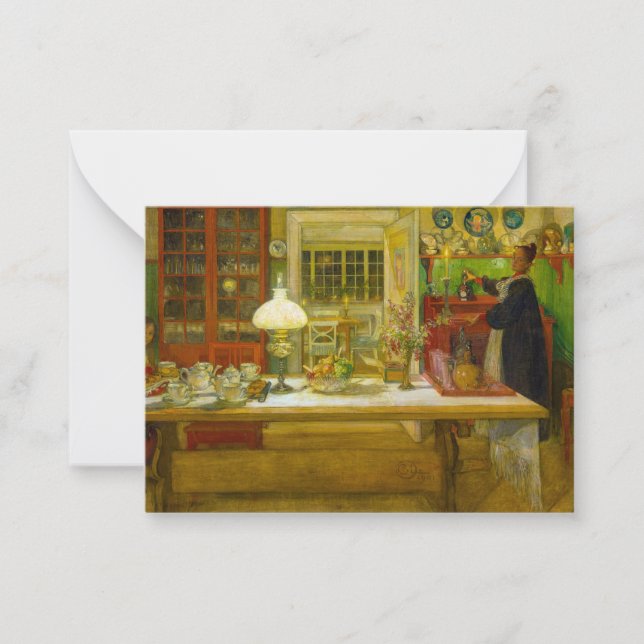 Getting Ready for a Game, 1901 by Carl Larsson Card (Front)