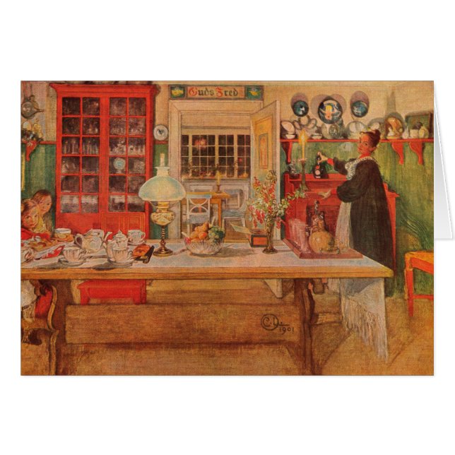 Getting Ready for a Game of Cards by Carl Larsson (Front Horizontal)