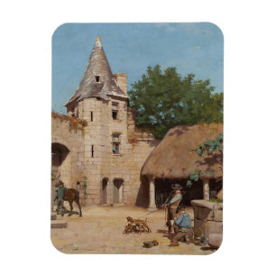 Getting Ready for the Hunt (Mediaeval Scene) Magnet
