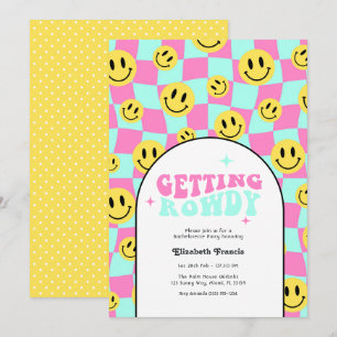 Getting Rowdy Retro Y2K Bachelorette Party Invitation